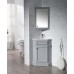 Stufurhome TY-415GY Modern Hampton Corner Bathroom Vanity with Medicine Cabinet  Grey  27" - B015U5WW7S